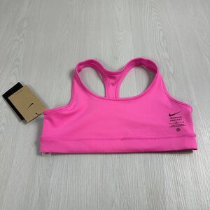 Nike Dri Fit Swoosh Sports Bra Pink Racerback Medium Support Kids L NWT Barbie